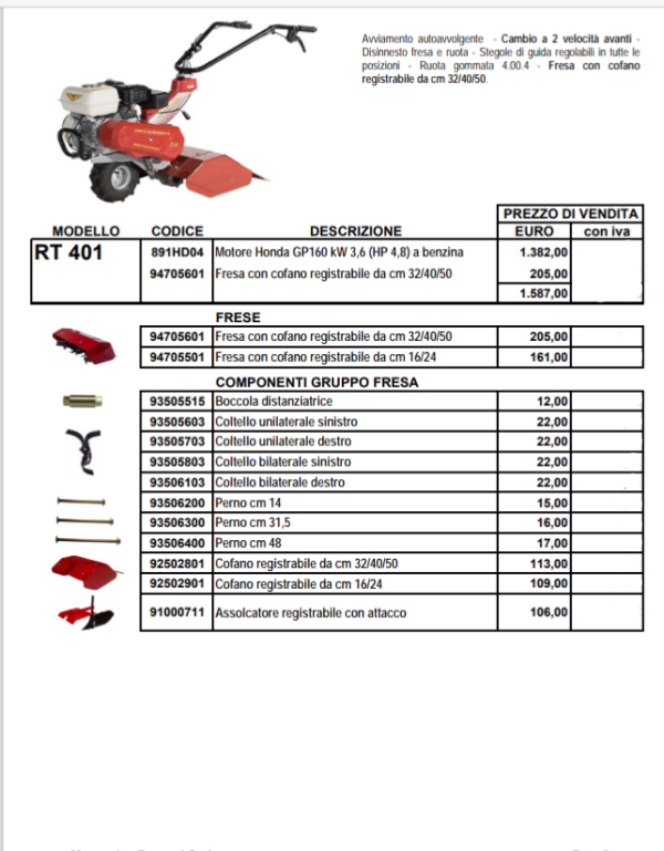 Motocultor Meccanica Benassi RT 401 - imagine 2